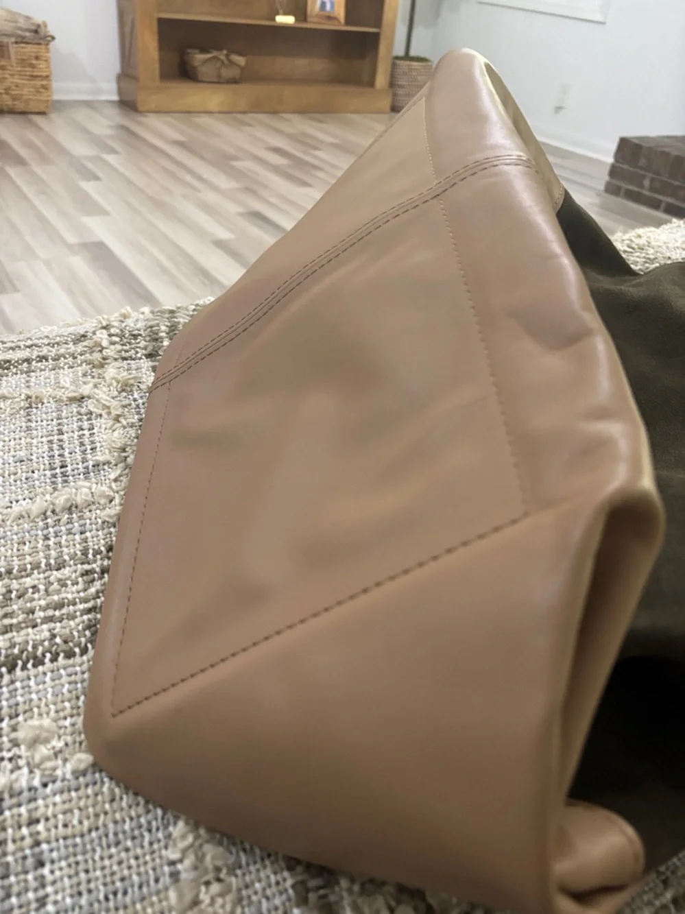 Rag & Bone Passenger Oversized Olive Green‎ and Taupe Suede Large Shoulder Bag
